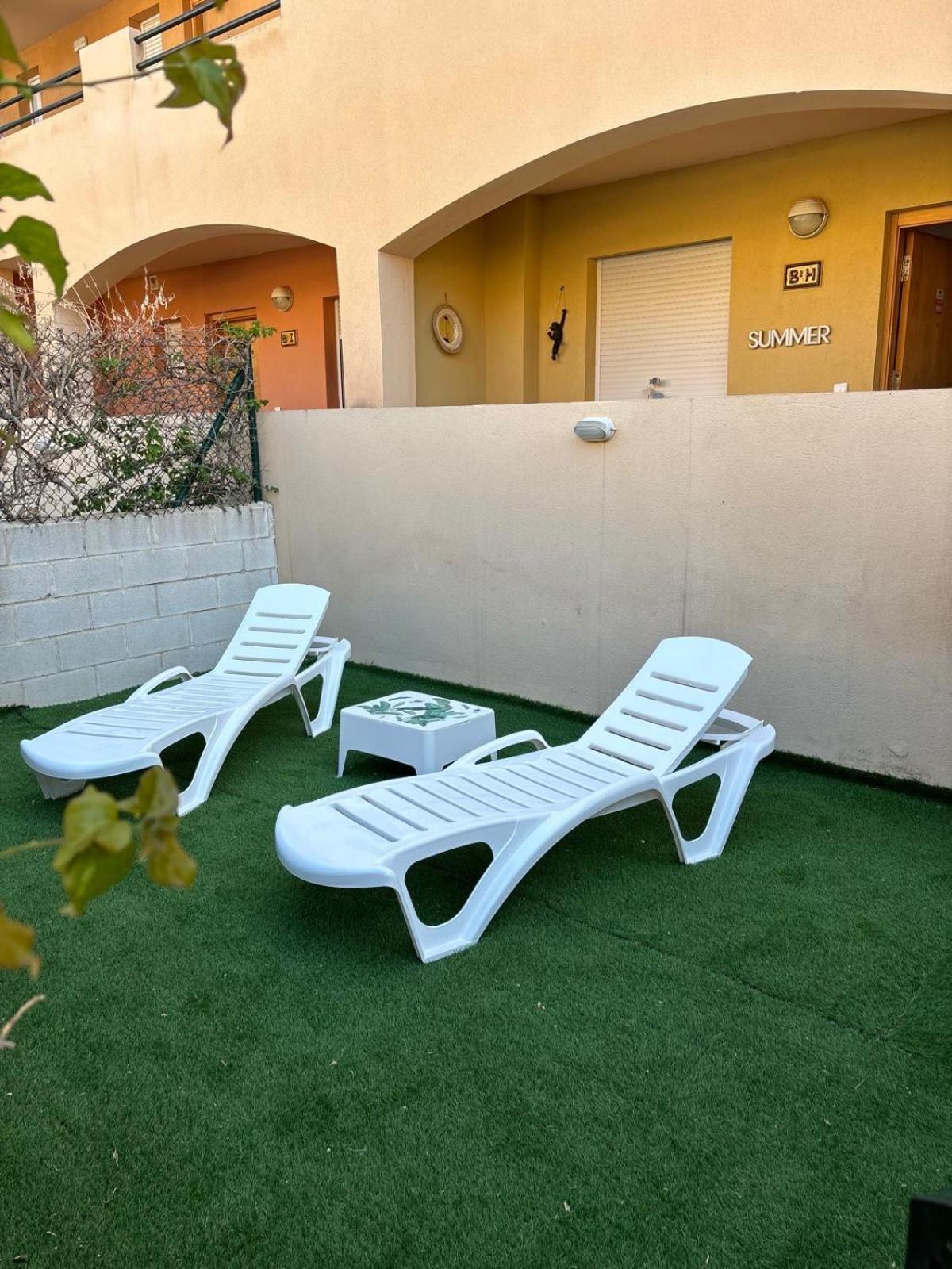 Ferienwohnung Bajo Con Jardin A Pie De Playa Y Piscina Comunitaria Con Jacuzzi Playas de Vera Exterior foto